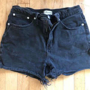 Madewell Black Jean Shorts